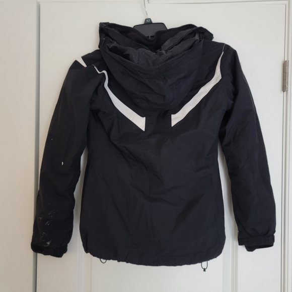 2 IN 1 COLUMBIA WOMENS WINTER JACKET COAT BLACK & WHITE - Picture 6 of 12